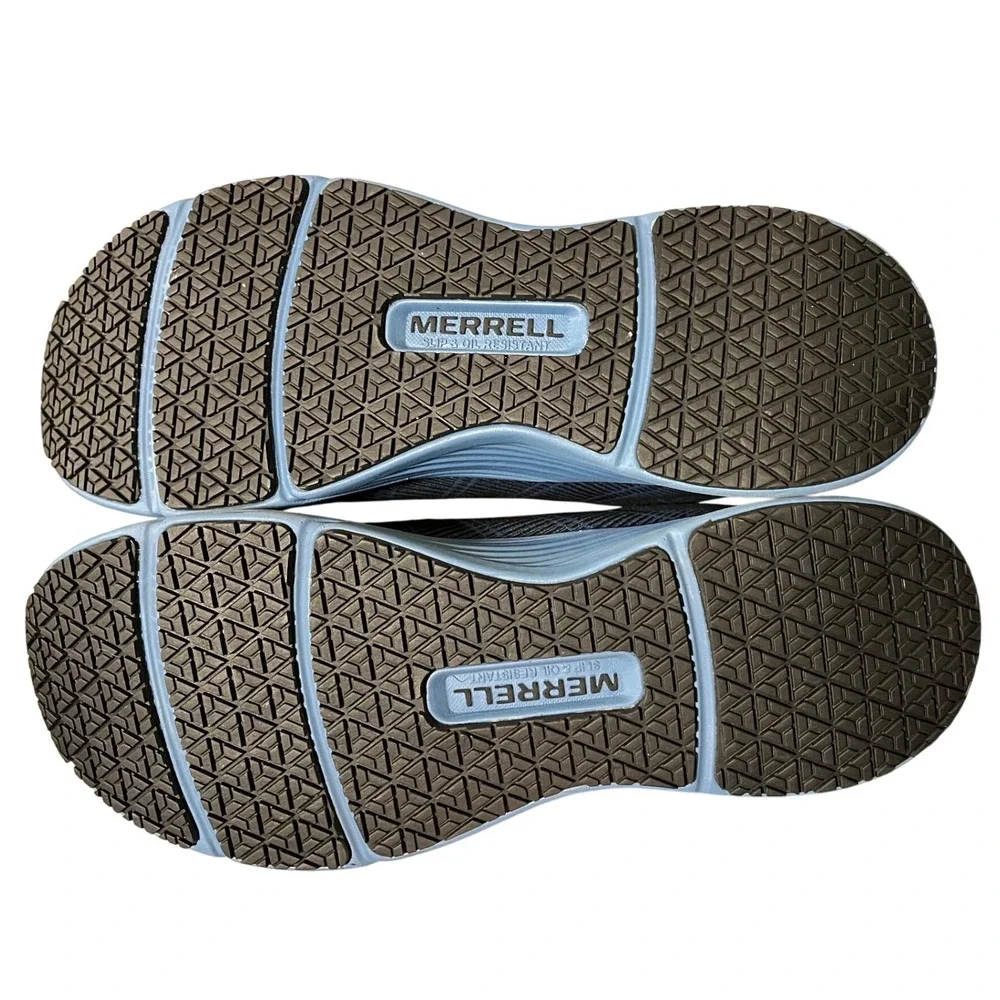 Merrell Moab Flight Carbon Fiber Safety‎ Toe Work Shoes Black Blue Men's 7.5 M